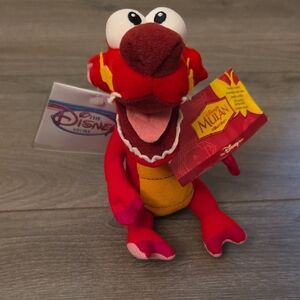 Disney Mulan Mushu Red and Yellow Plush